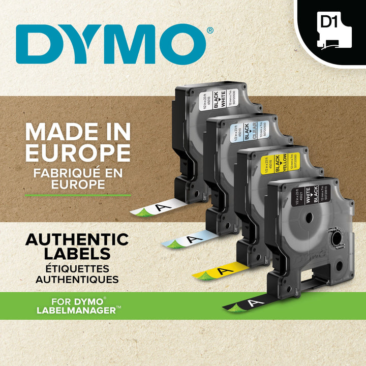 Dymo Dymo labels Dymo D1 tape 12 mm x 7 meter