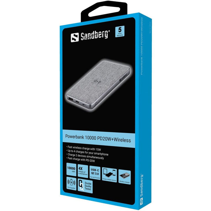 Sandberg Powerbank Sandberg Powerbank 10000 PD20W+Wireless