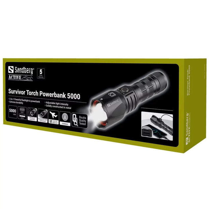 Sandberg Powerbank Sandberg Survivor Torch Powerbank 5000