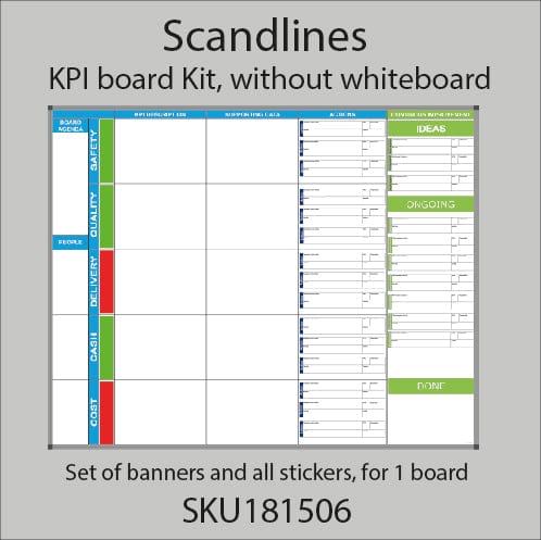 Leantools Scandlines KPI board kit without board