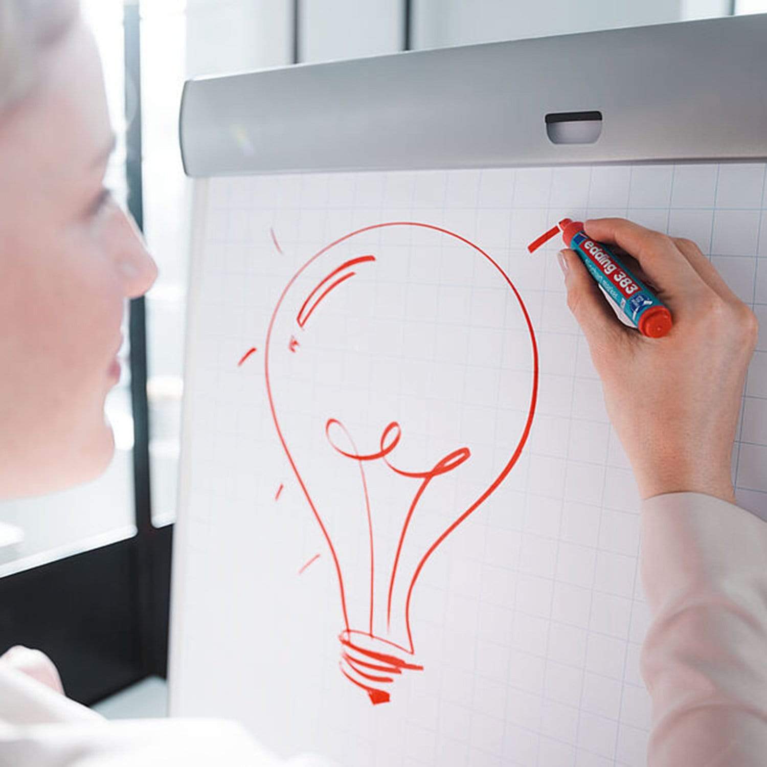 edding 383 flipchart marker - groen - 10 stiften - beitelvormige punt 1-5 mm - stift voor schrijven, tekenen en markeren op flip-over papier - drukt niet door - droogt niet uit- intensieve kleur
