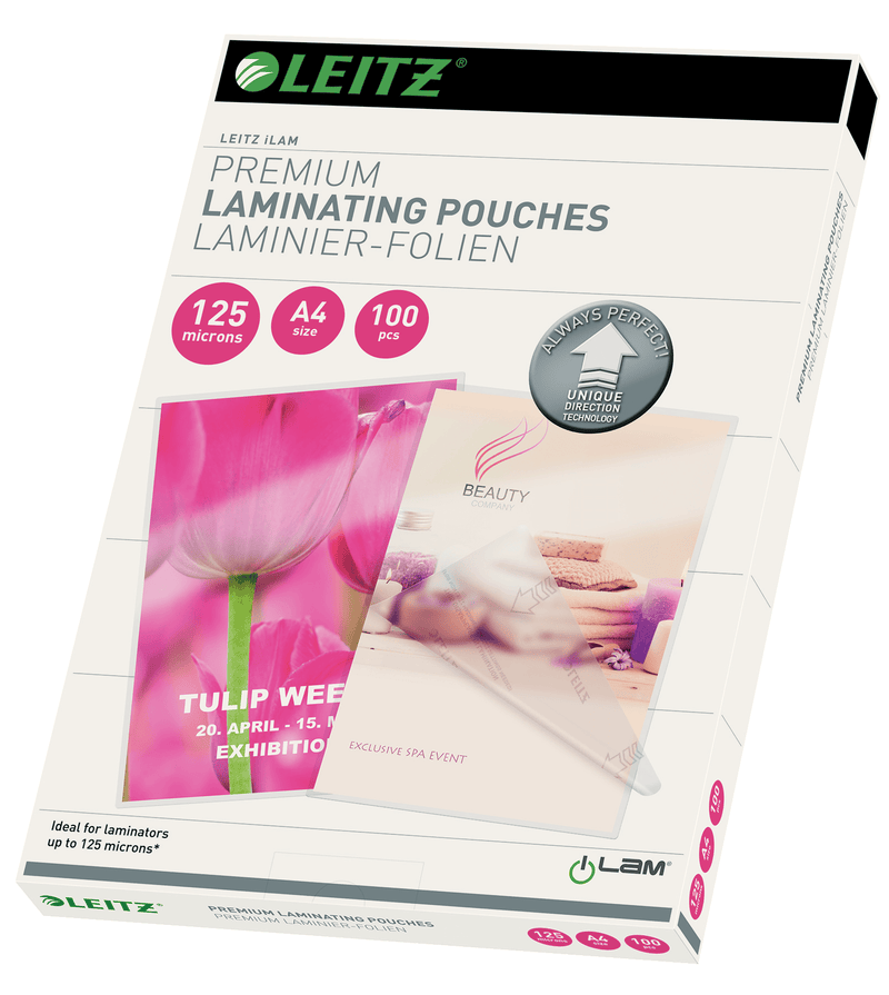Leitz Laminering A4 Leitz Lamineringslommer glans 125my 100 stk.