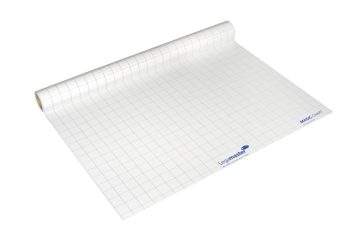 Legamaster Whiteboard Hvid med tern Magic-Chart Folie Whiteboard rulle