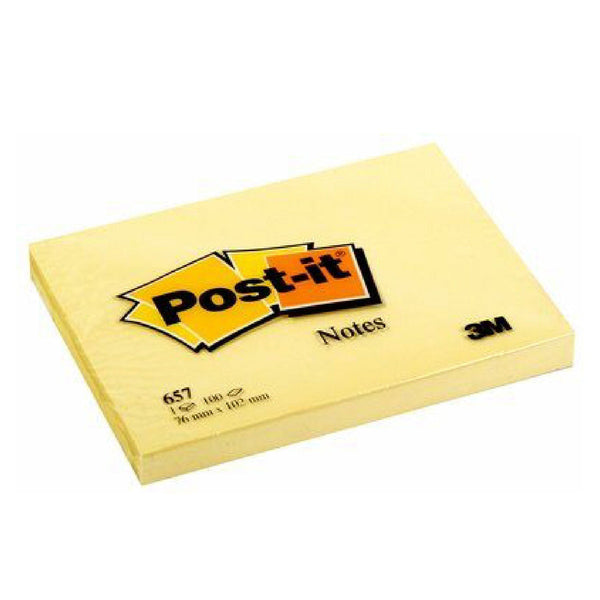 3M Post it Notes Post it Notes 76x102 mm Gul